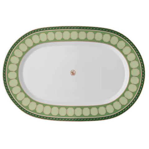 Swarovski Signum Large Platter Fern Green by Rosenthal