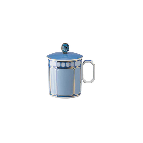 Swarovski Signum  Mug W/Lid Azure Blue by Rosenthal