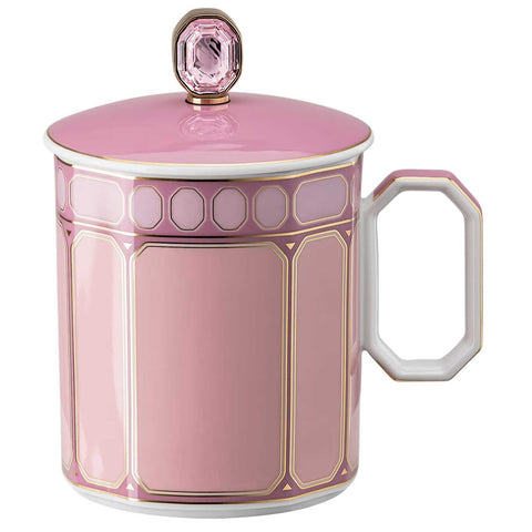 Swarovski Signum  Mug W/Lid Rose Pink by Rosenthal