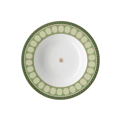 Swarovski Signum  Rim Soup Fern Green by Rosenthal
