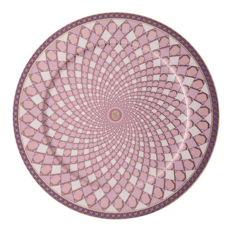 Swarovski Signum  Service Plate Rose Pink by Rosenthal