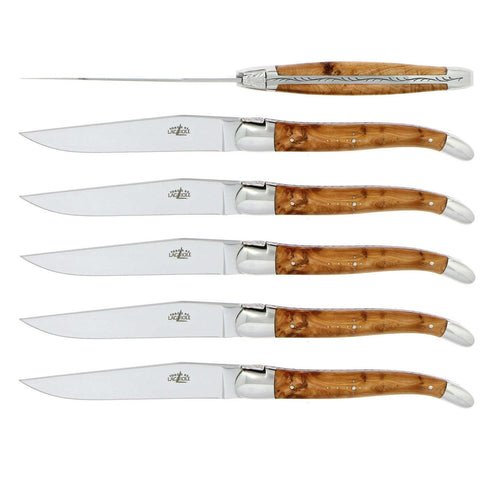 Table Knives Juniper Matt Finish Set/6 by Forge Laguiole