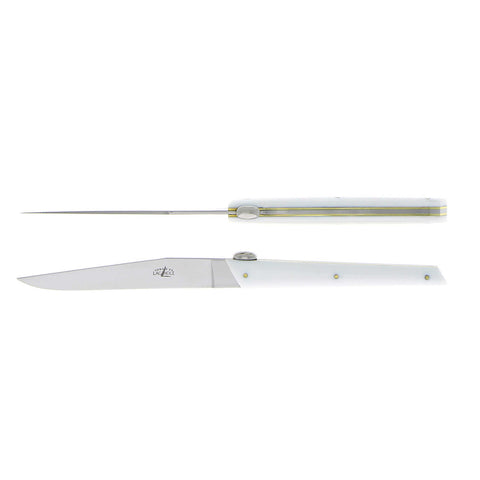 Table Knives JY'S White Acrylic Set of 2 by Forge Laguiole