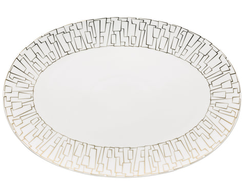 Tac 02 Skin Gold Large Platter by Rosenthal