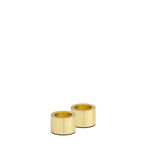 Taper Candle Holder Matt Brass 2-Pack by Uyuni
