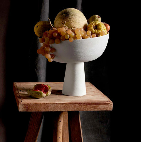 Terra Stone Bowl On Stand - Medium by L'objet