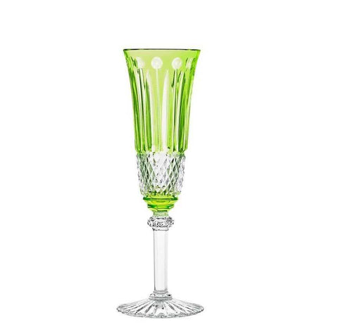 Tommy Chartreuse-Green Champagne Flute by Saint Louis