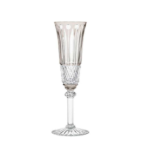 Tommy Flannel-Grey Champagne Flute by Saint Louis