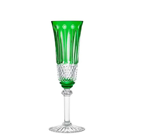 Tommy Green Champagne Flute by Saint Louis