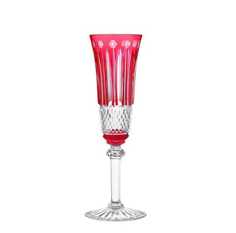 Tommy Red Champagne Flute by Saint Louis