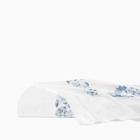 Tralcio White/Sea King Flat Sheet 114X114 by Sferra