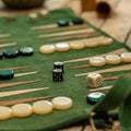 Travel Size Leather Backgammon  by Manopoulos