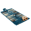 Travel Size Leather Backgammon  by Manopoulos