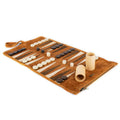Travel Size Leather Backgammon  by Manopoulos