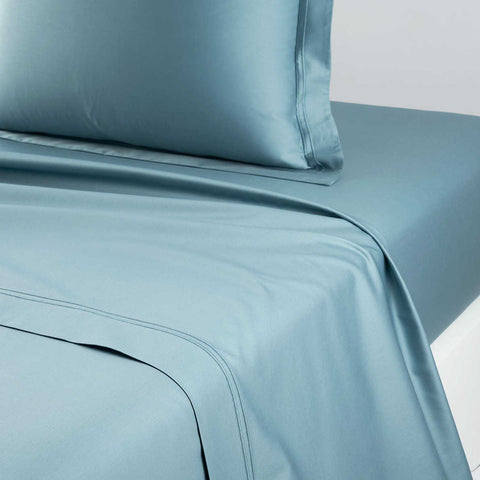 Triomphe Fjord Flat Sheet King by Yves Delorme