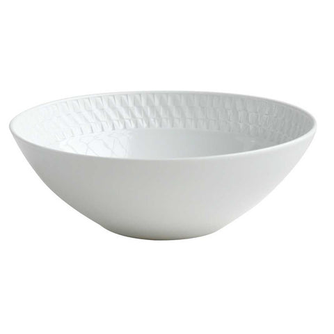 Twist White Cereal Bowl by Bernardaud