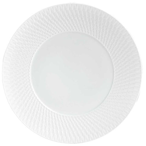 Twist White Dinner Plate  by Bernardaud