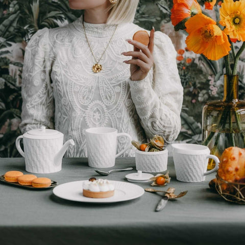 Twist White Mug by Bernardaud