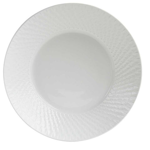 Twist White Open Vegetable Dish by Bernardaud