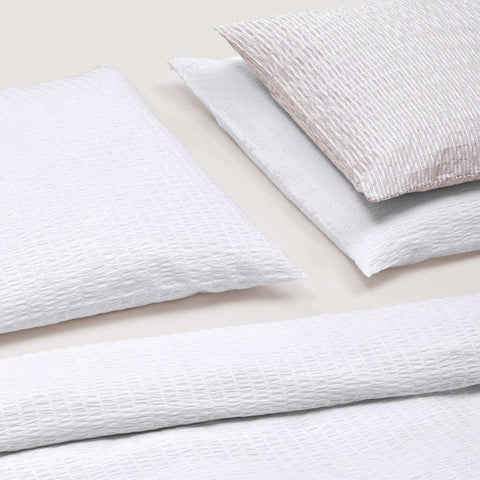 Twist White Pillow Case King  by Christian Fischbacher