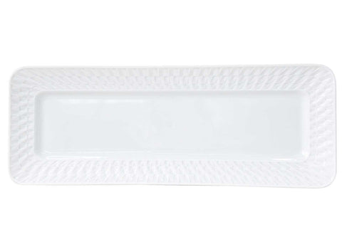 Twist White Rectangular Platter by Bernardaud