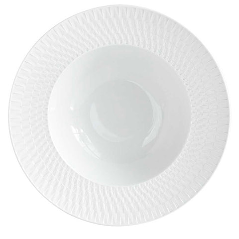 Twist White Rim Soup Plate by Bernardaud