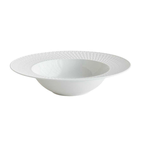 Twist White Rim Soup Plate by Bernardaud