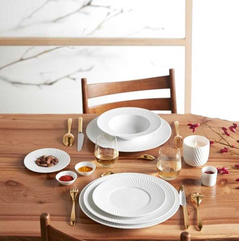 Twist White Salad Plate  by Bernardaud