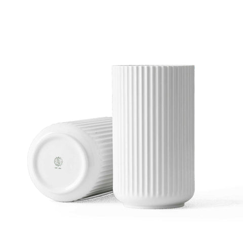 Vase White Porcelain 9.8in by Lyngby Porcelain