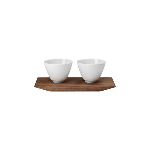 Velvet #520 2 Pinch Pots W/ Wood Tray  by Hering Berlin