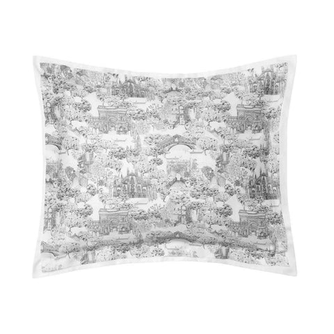 Viaterra White/Black King Sham  by Sferra