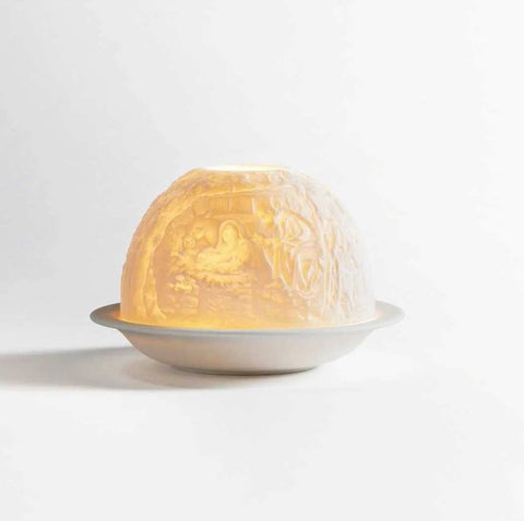 Votivelight With LED Nativity by Bernardaud