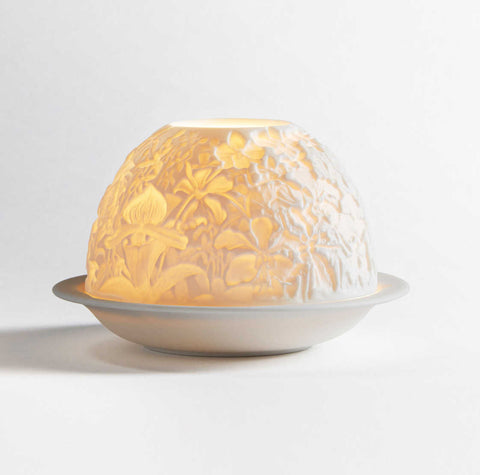 Votivelight With Led Orchids by Bernardaud