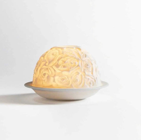 Votivelight With LED Roses by Bernardaud