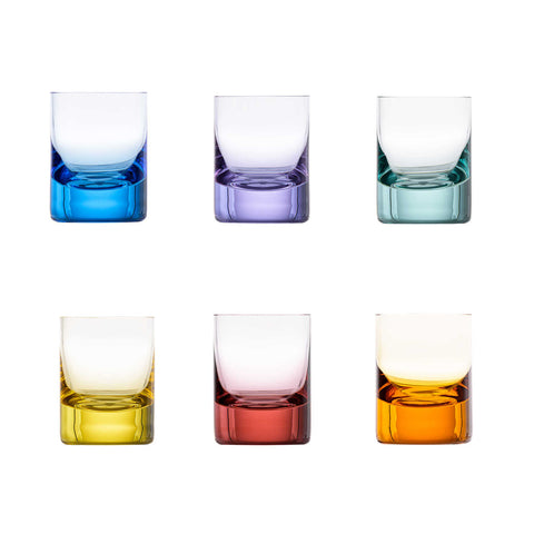 Whisky Shot Glass Set Of 6 Colours by Moser