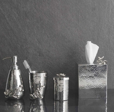 White Orchid Bathroom Accessories by Michael Aram