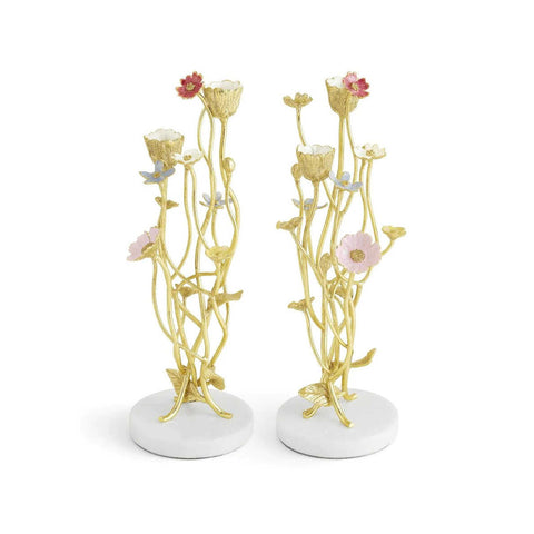 Wildflowers Candleholder S/2 by Michael Aram