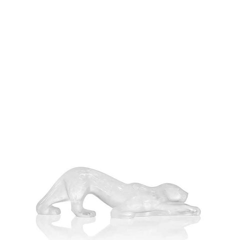 Zeila Panther Small Sculpture Clear by Lalique
